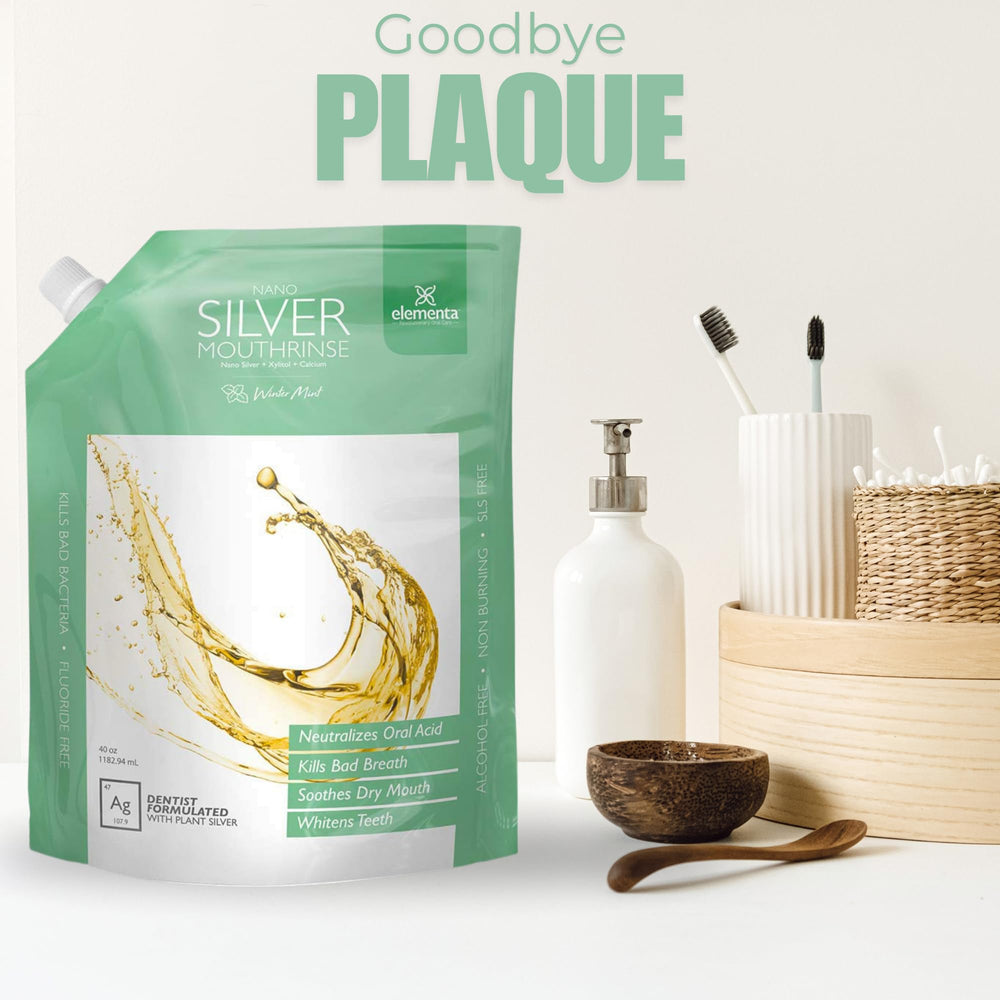 Packaging close-up features biofilm-penetrating nano silver technology description.