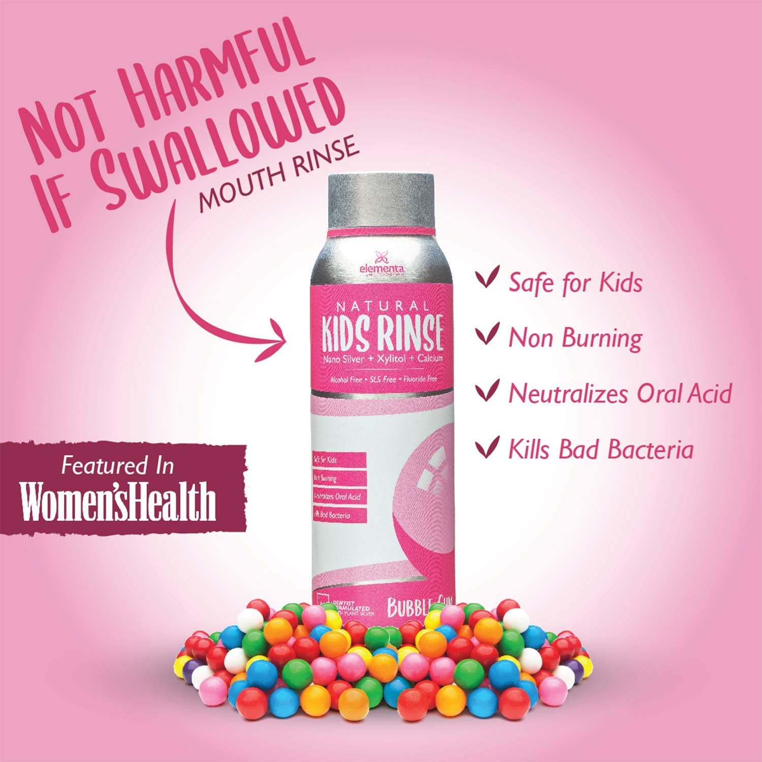 Elementa Silver neutralizes oral acid for balanced mouthfeel