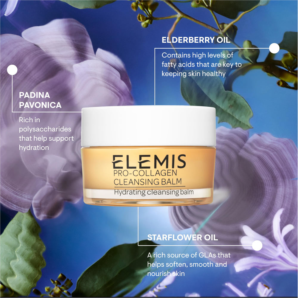 ELEMIS balm with mineral oil-free formula for gentle cleansing.