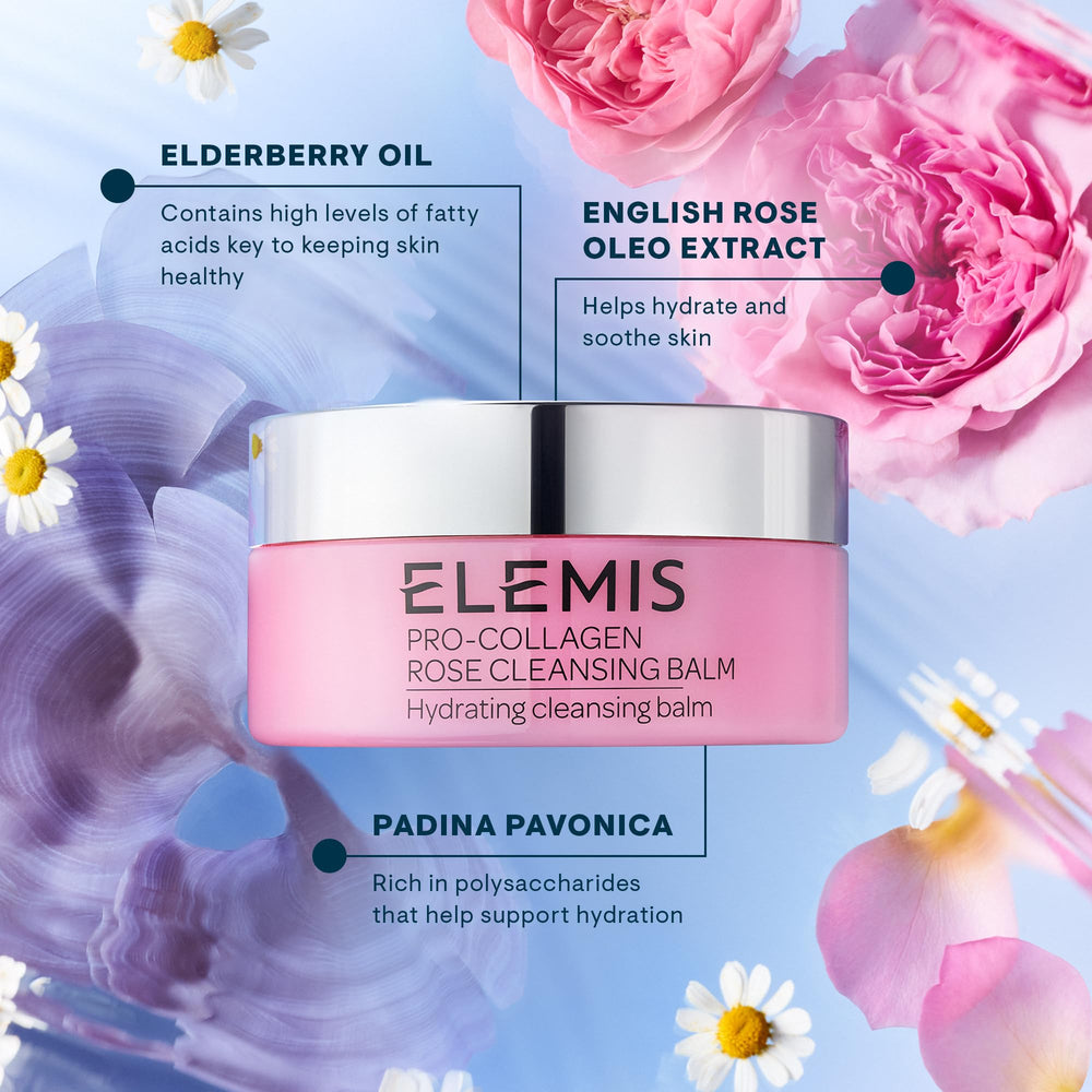 ELEMIS balm warmed between palms before facial massage.