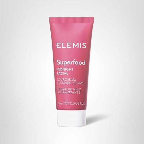 Elemis nightly routine setup with product alongside other skincare items