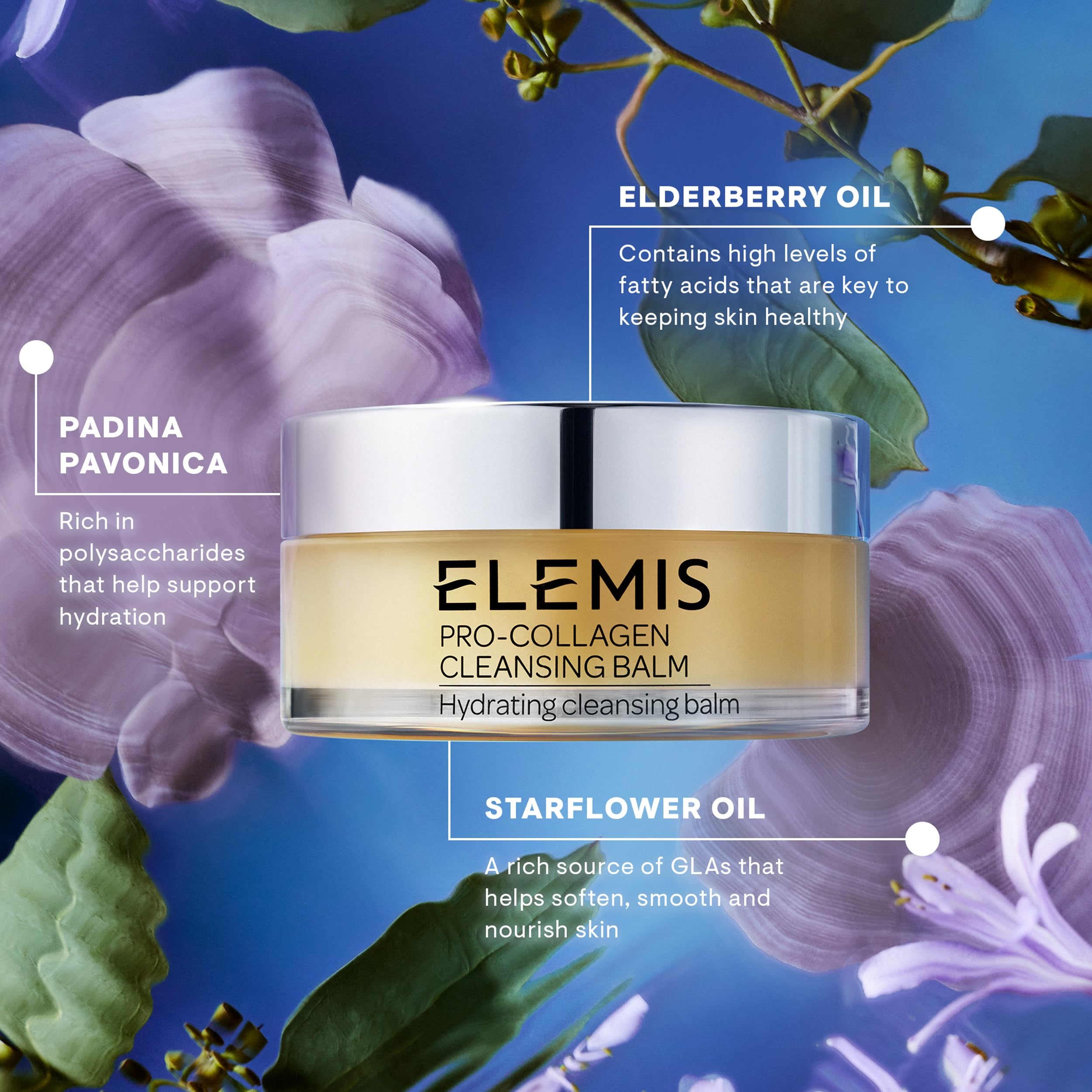 Chamomile oil blend in Elemis balm adds soothing notes to cleansing ritual