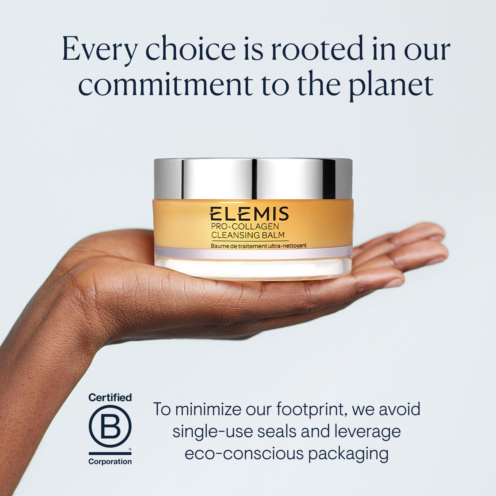 Damp cloth removes balm residue after cleansing with Elemis Pro-Collagen Balm