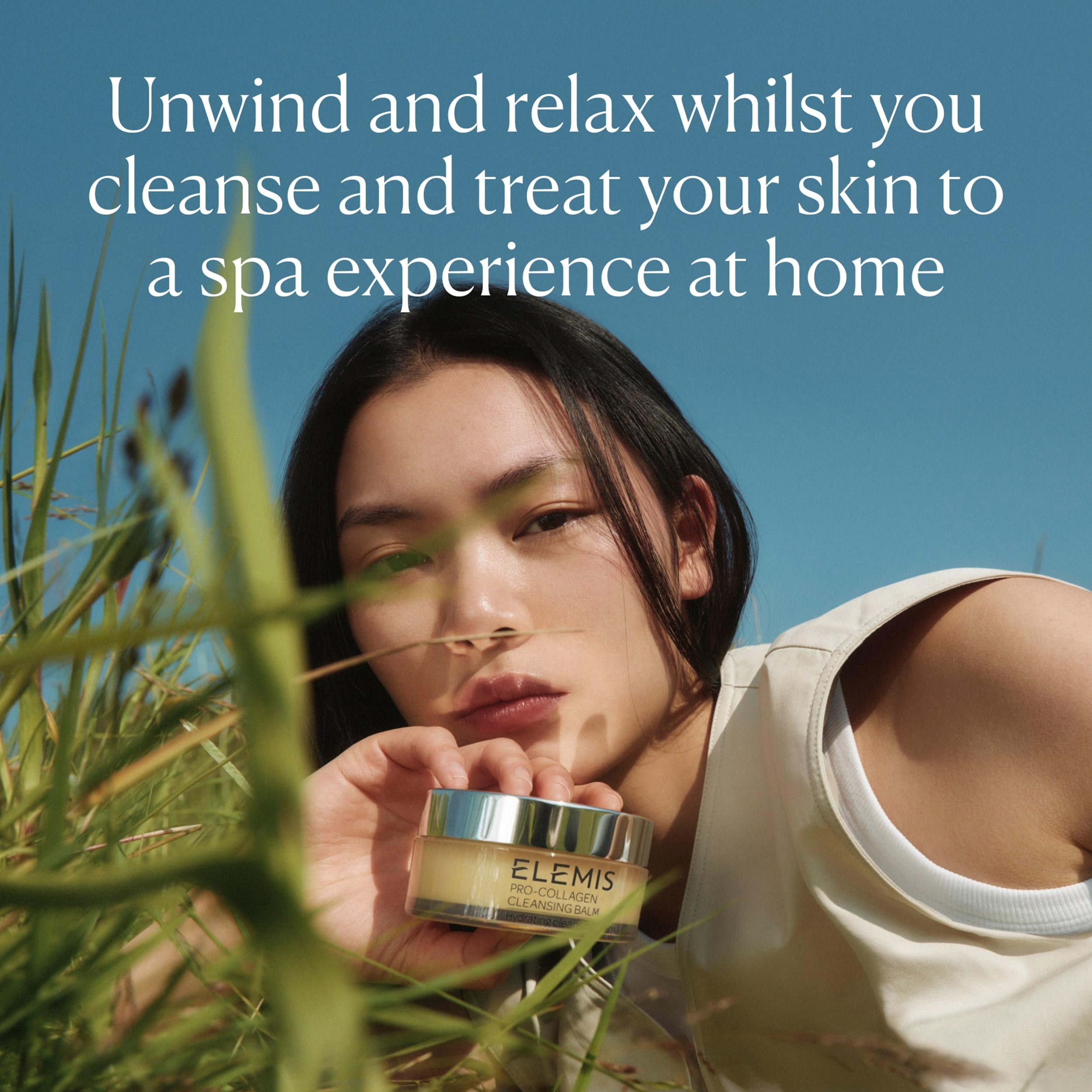 Face massage with Elemis balm to soften skin and lift impurities