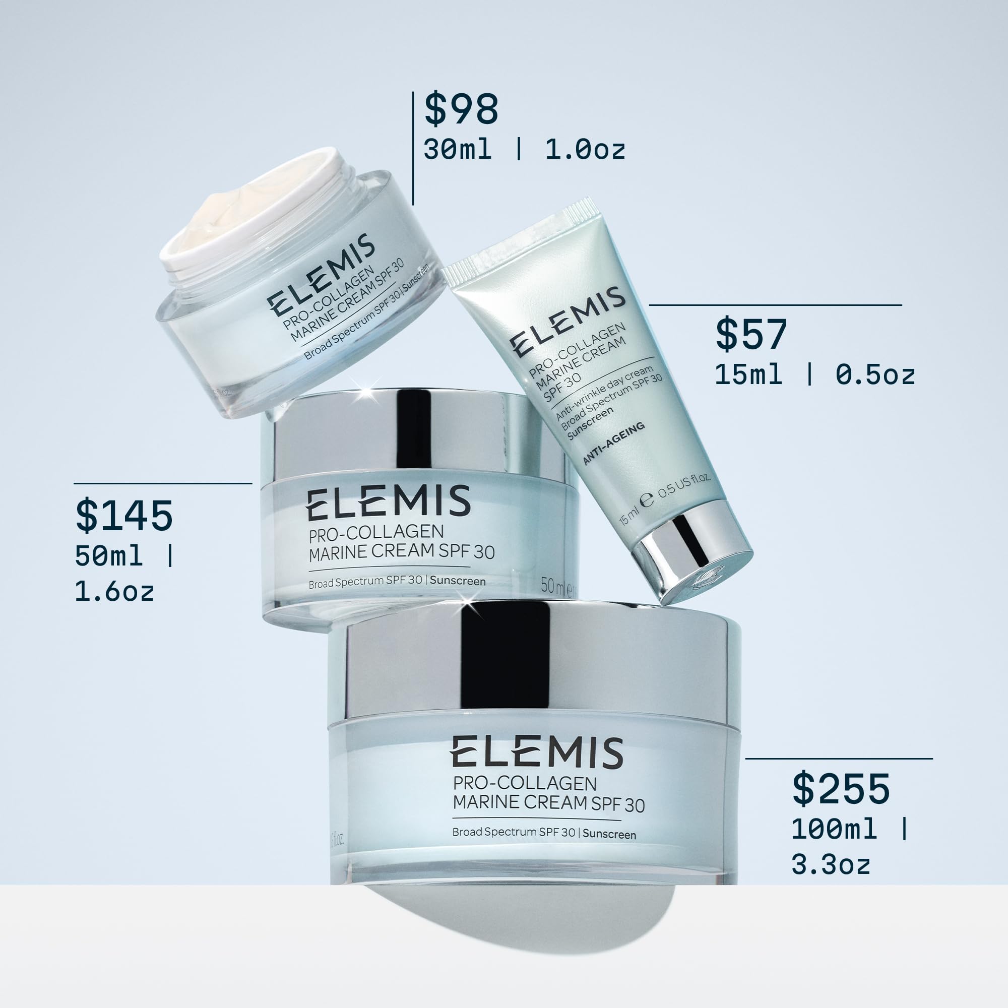 ELEMIS Pro-Collagen Marine Cream SPF 30 daily use promotes skin comfort