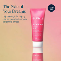 Elemis Superfood Midnight Facial dispenses pea sized amount for nightly routine