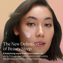 Elemis Midnight Facial texture close-up highlights silky night cream for moisturization