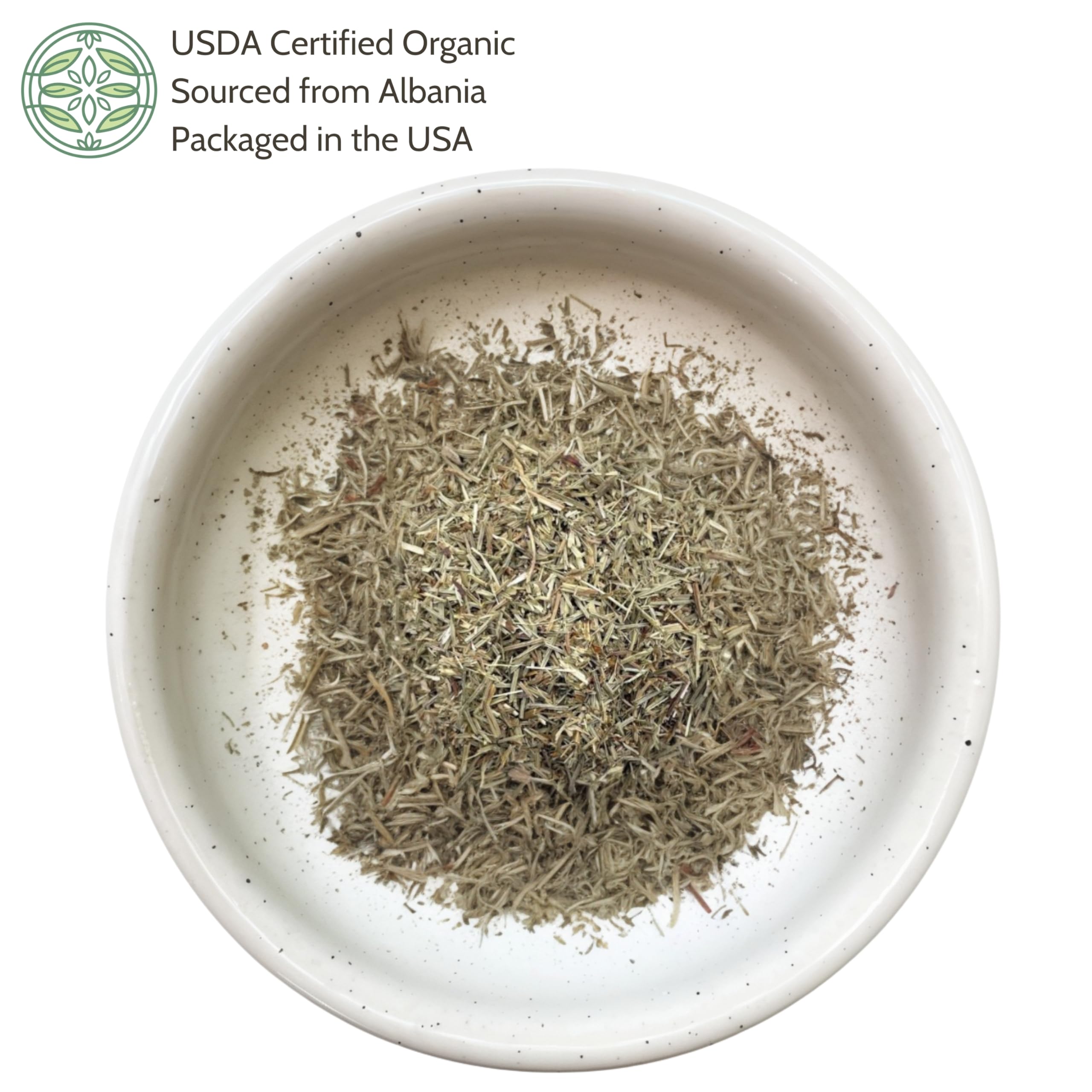 Elanen Naturals organic horsetail loose leaf ready for infusion.
