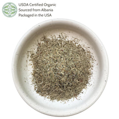 Elanen Naturals organic horsetail loose leaf ready for infusion.