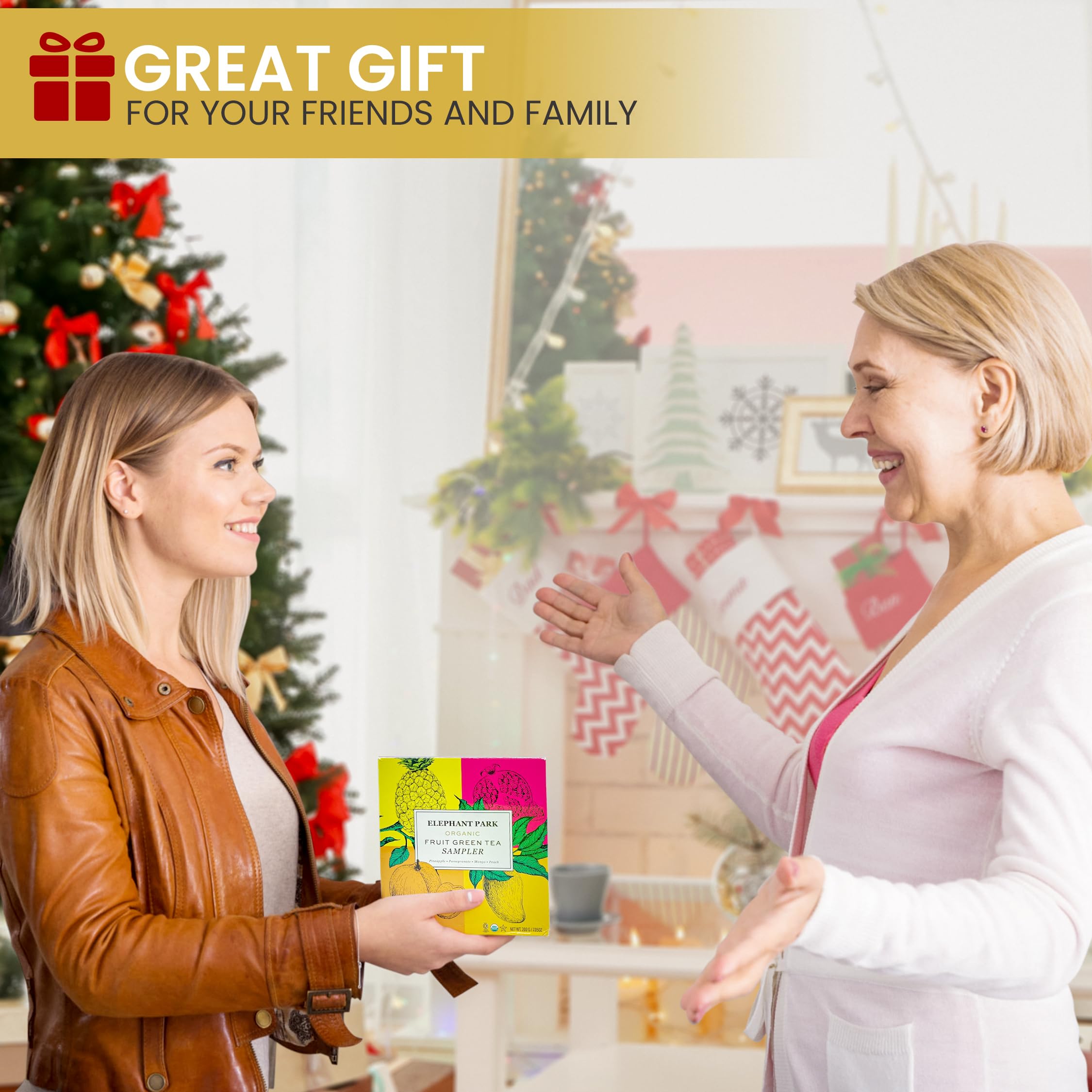 Elephant Park assorted fruit green tea sampler offers variety for every mood.