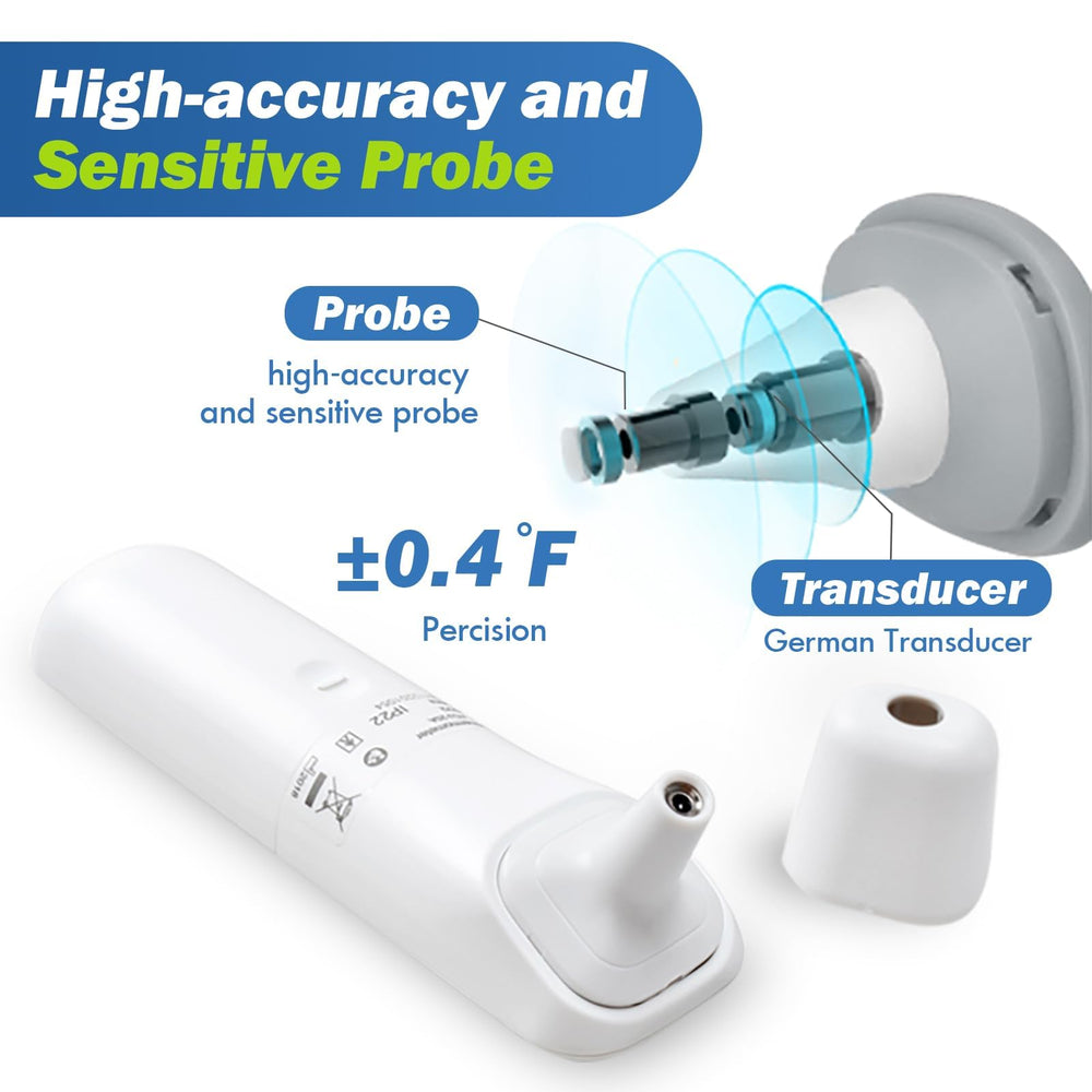 ELERA thermometer displays large LCD for easy viewing in dim rooms.