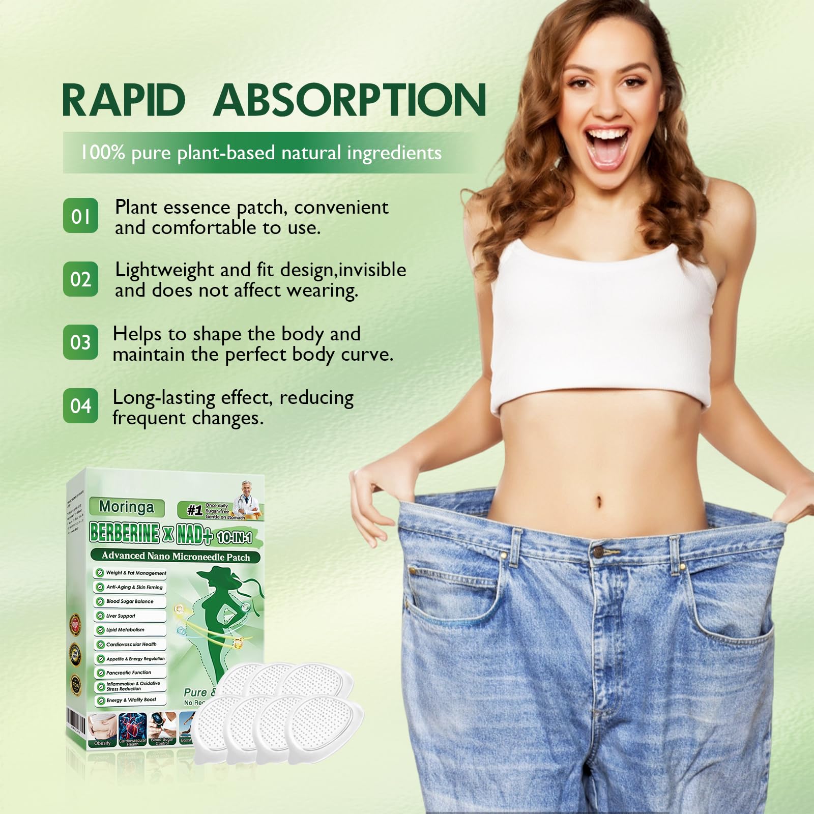 elesysy moringa 10-in-1 patch suitable for daily wear during workouts and rest