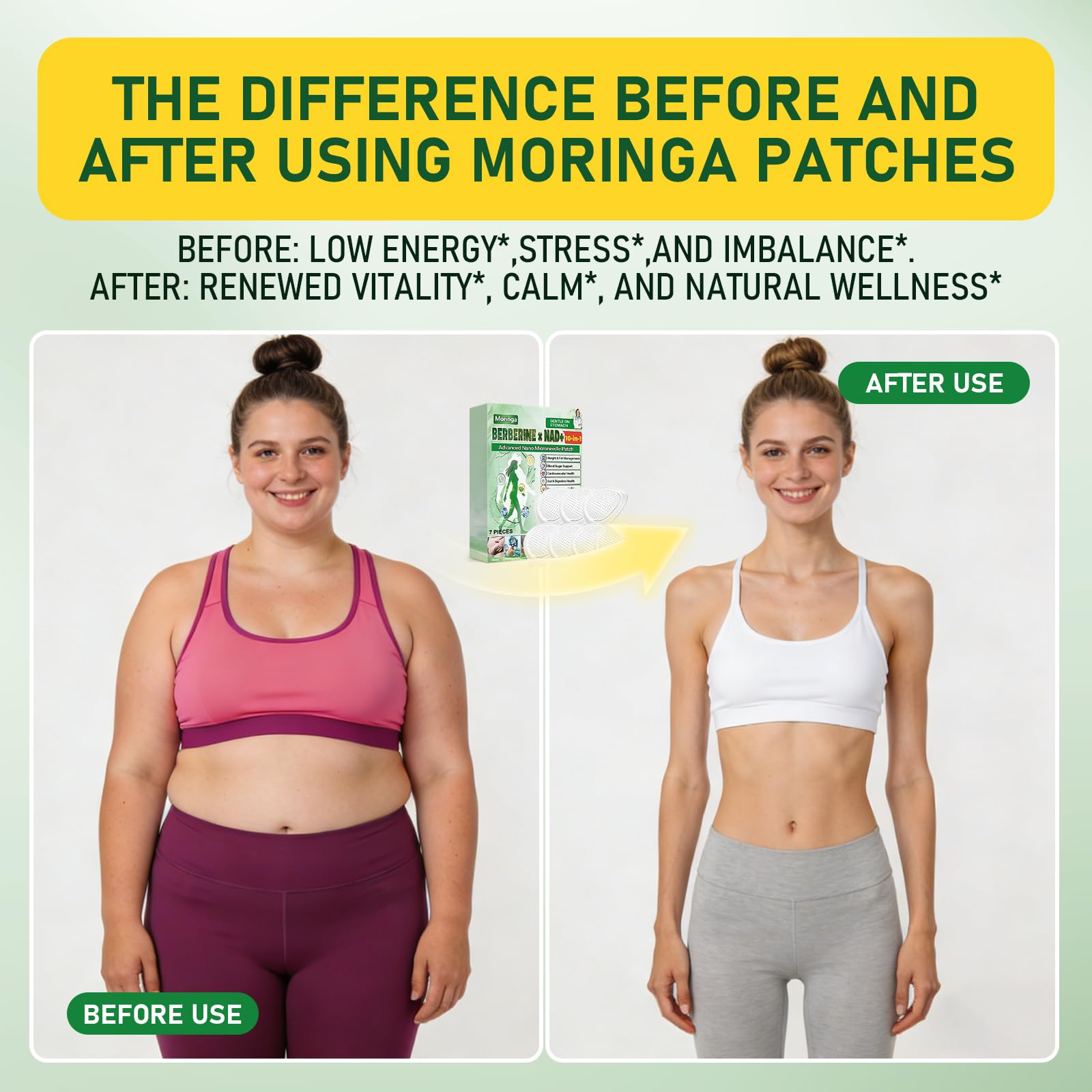 Shelf display of Elesysy Moringa patch packaging for travel-ready routine
