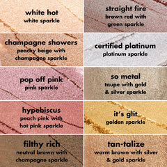 e.l.f. Fine as Fleck applicator presses onto lid for subtle sparkle on the eyelid.