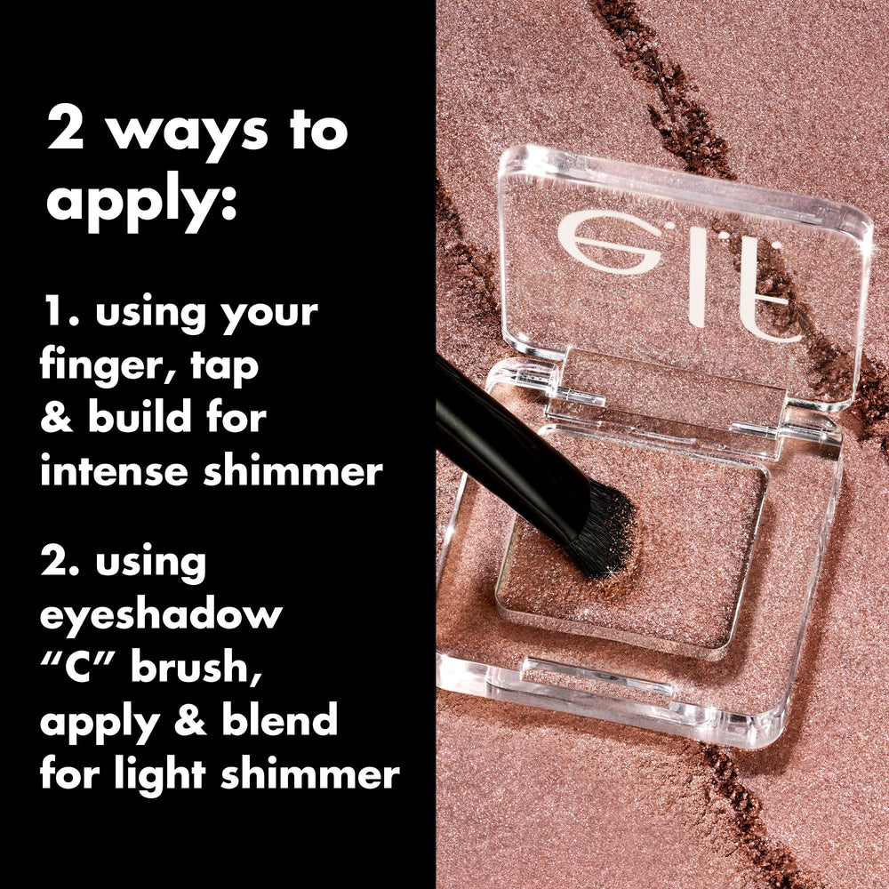 elf Fine as Fleck Glitter Eyeshadow layered over shadow adds dimension.