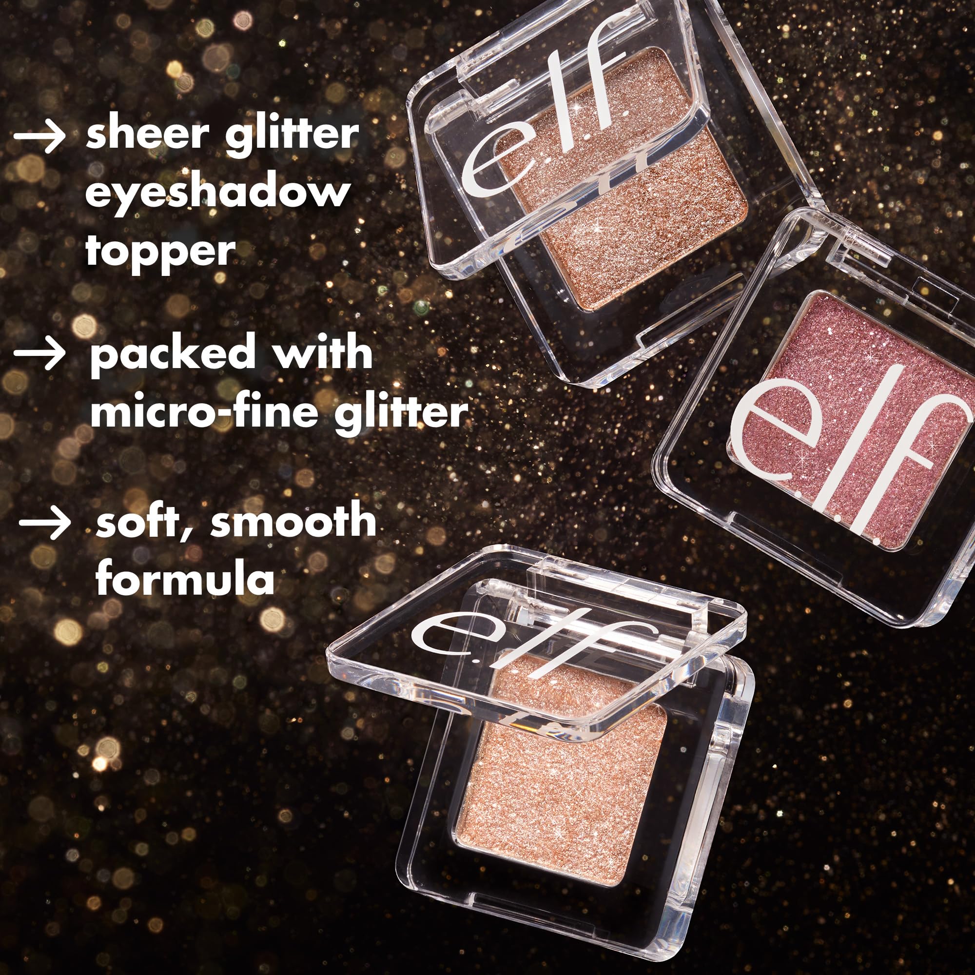elf Fine as Fleck Glitter Eyeshadow vegan and cruelty-free packaging.