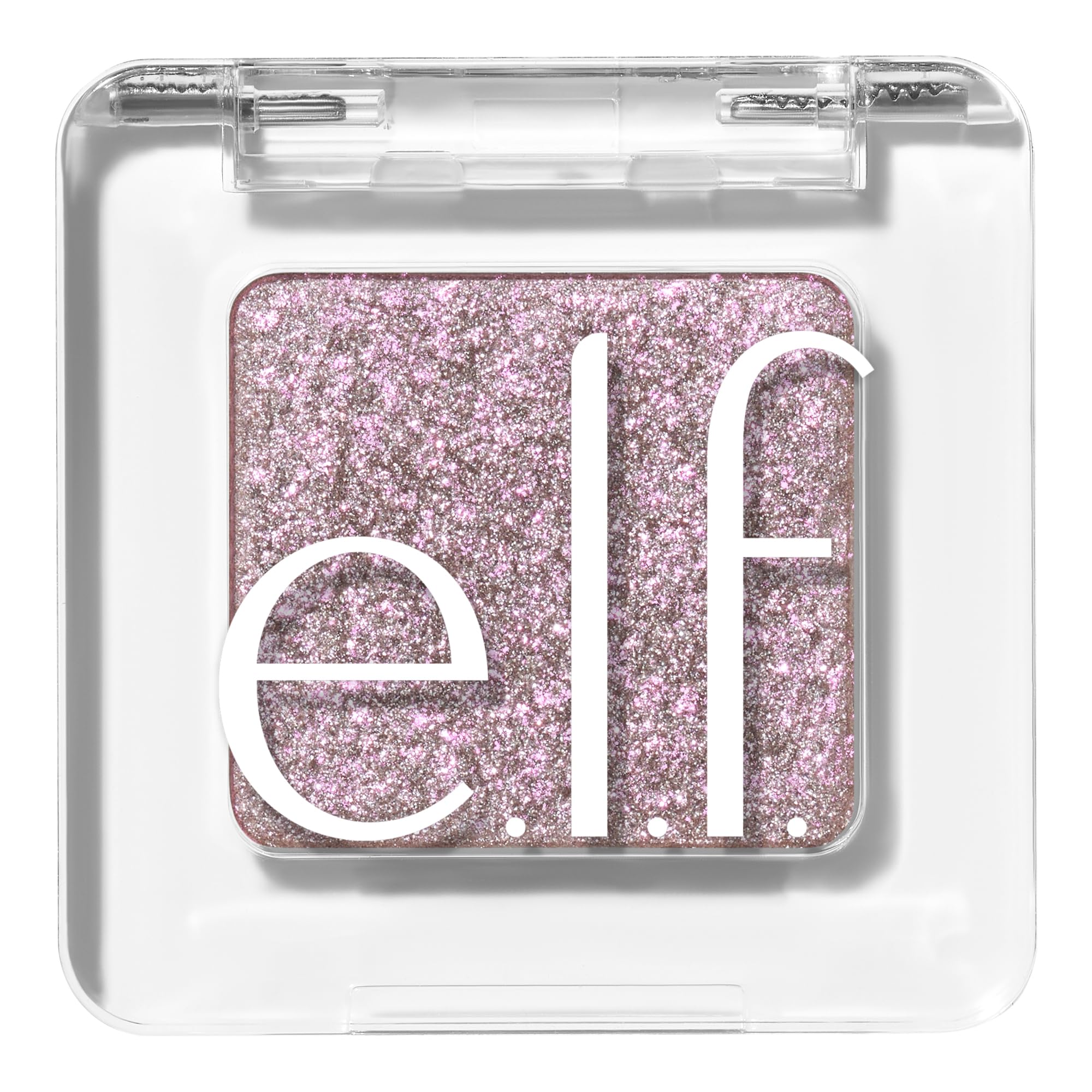 e.l.f. Fine as Fleck glitter eyeshadow topper swatch adds a shimmering, party-ready wash.