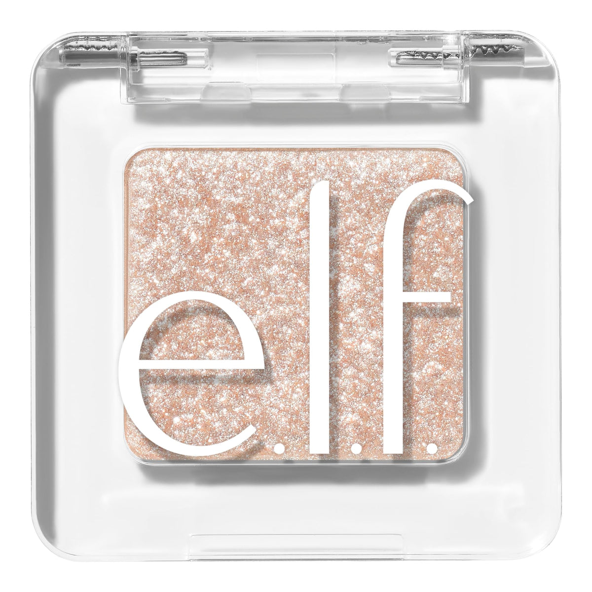 e.l.f. Fine as Fleck glitter eyeshadow tube closeup adds micro-glitter for a subtle sparkle.