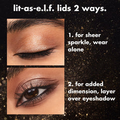 e.l.f. Fine as Fleck tube on display shows easy layering with existing shadows.