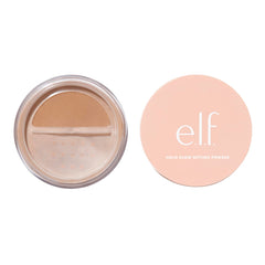 e.l.f. Halo Glow setting powder jar delivers a soft-focus glow and pore blur.