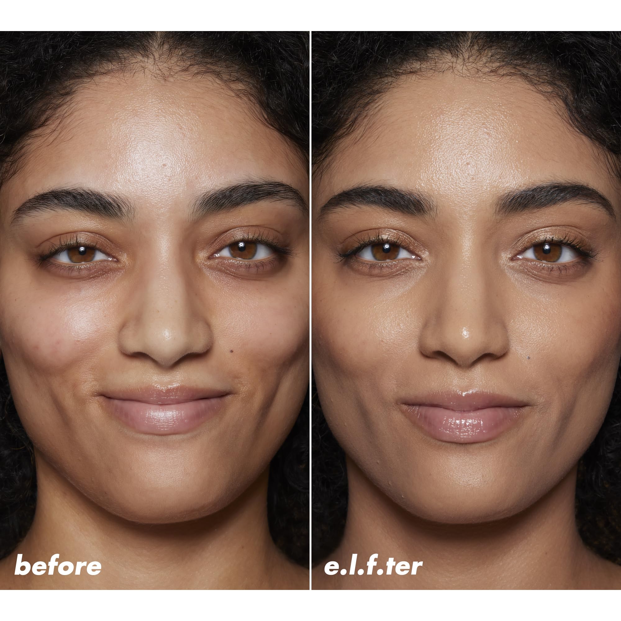 e.l.f. Halo Glow SPF 50 icon demonstrates mineral protection with zero white cast.