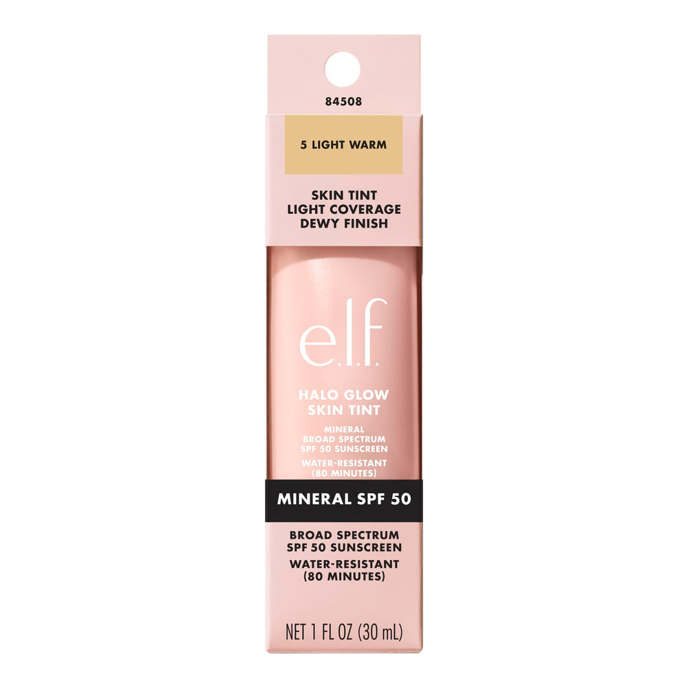 Vegan and cruelty-free certification logos with Halo Glow Skin Tint packaging.