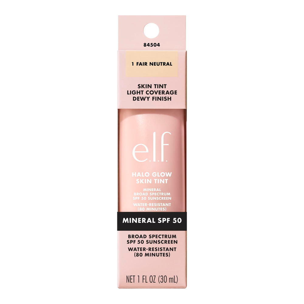Halo Glow SPF 50 and water-resistance label on bottle