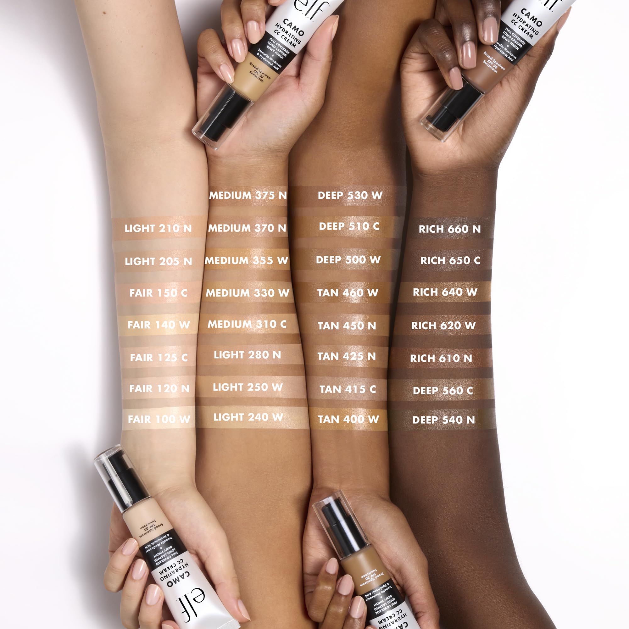 Close-up texture of e.l.f. CC Cream reveals creamy, moisturizing formula