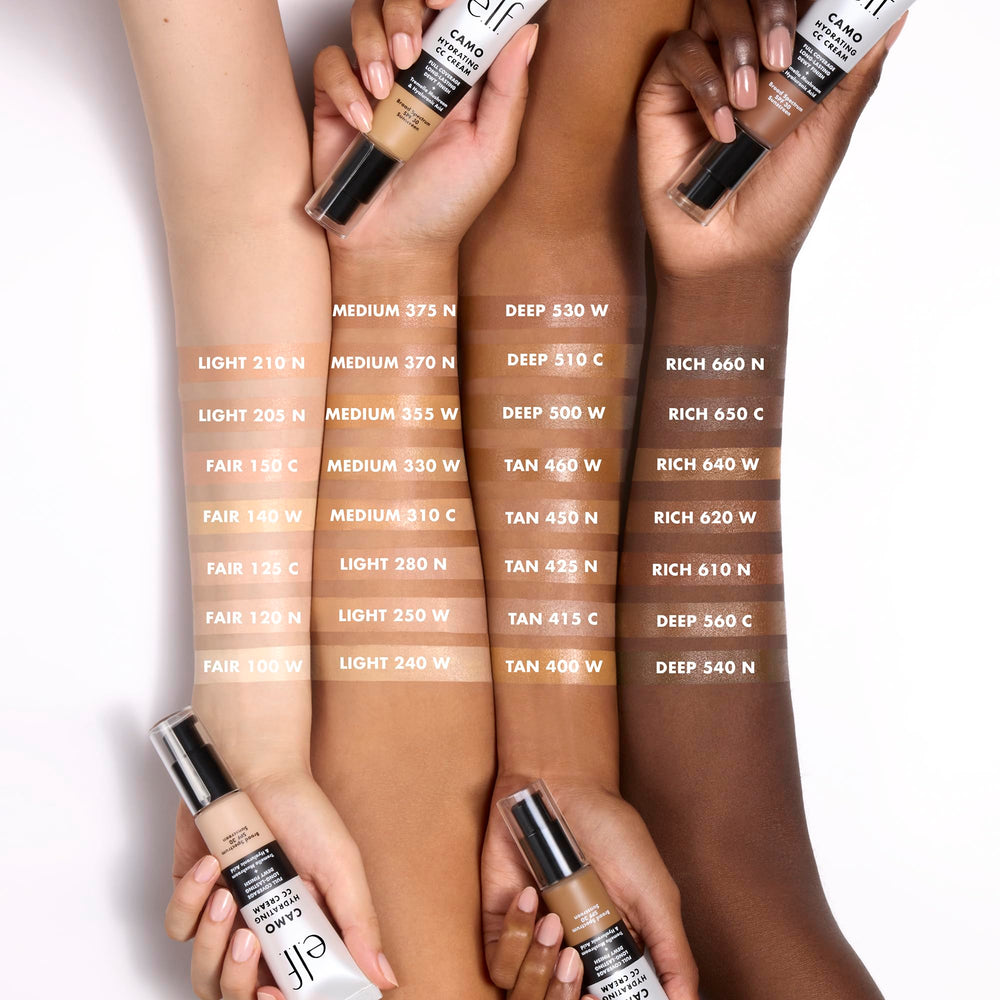 Close-up texture of e.l.f. CC Cream reveals creamy, moisturizing formula