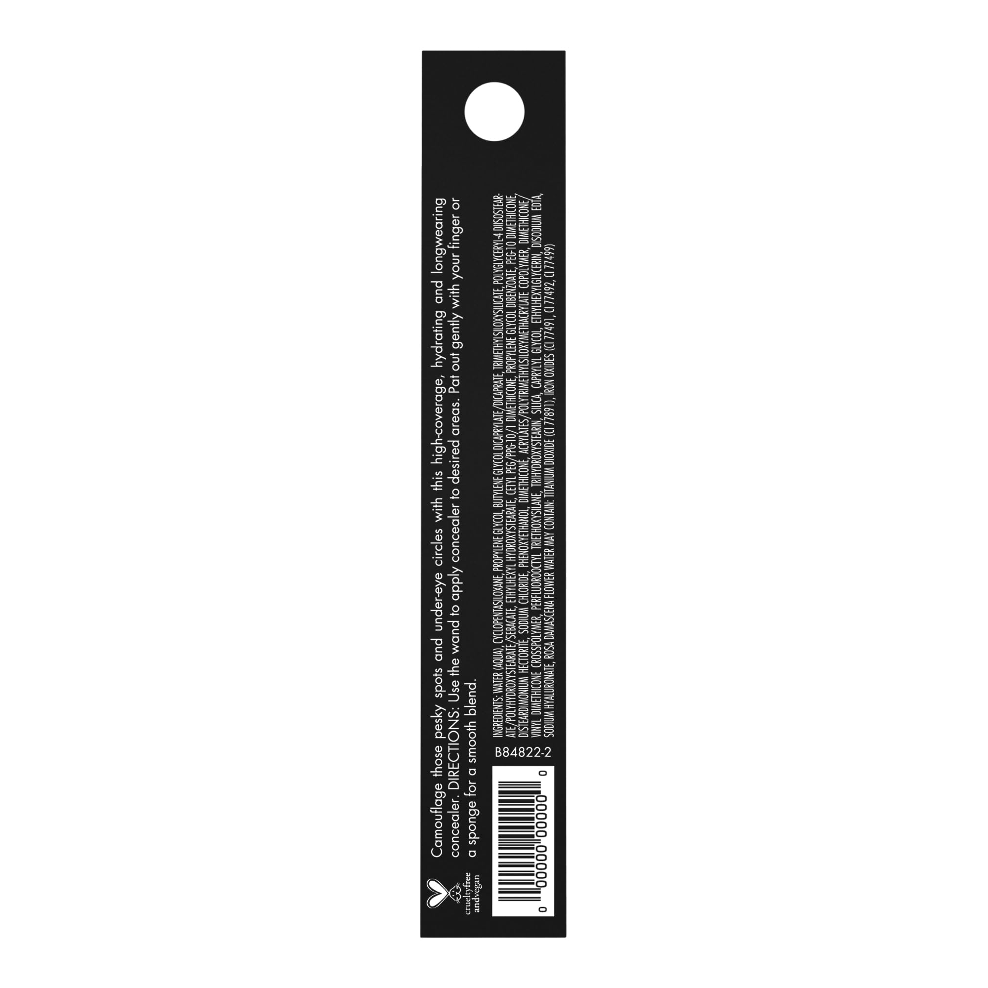 e.l.f. Hydrating Camo Concealer packaging display highlighting vegan cruelty-free credentials