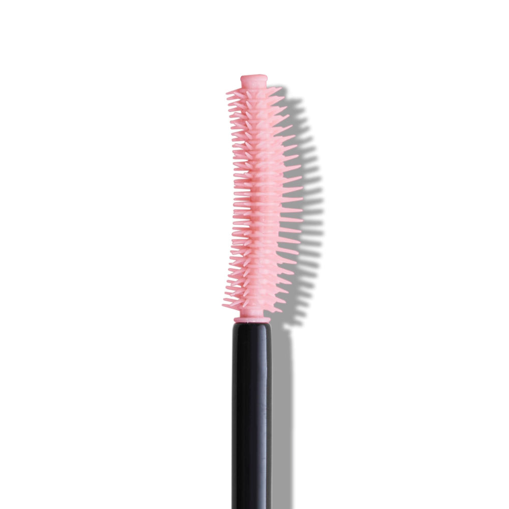 e.l.f. Lash 'N Roll close-up shows curved silicone bristles for precise application and lift.