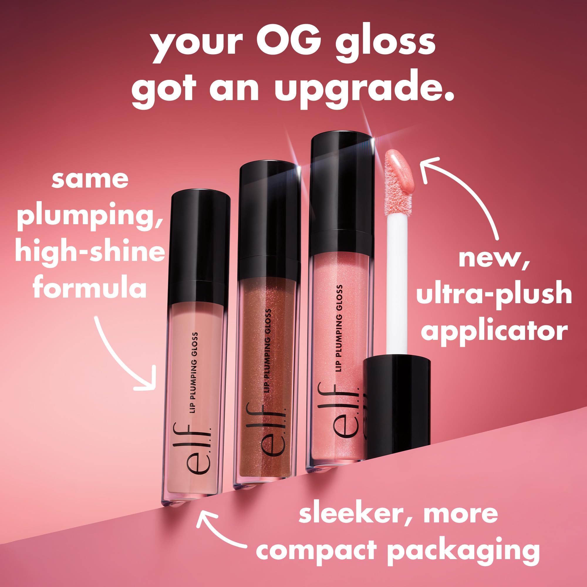 e.l.f. Lip Plumping Gloss worn alone for natural shine.