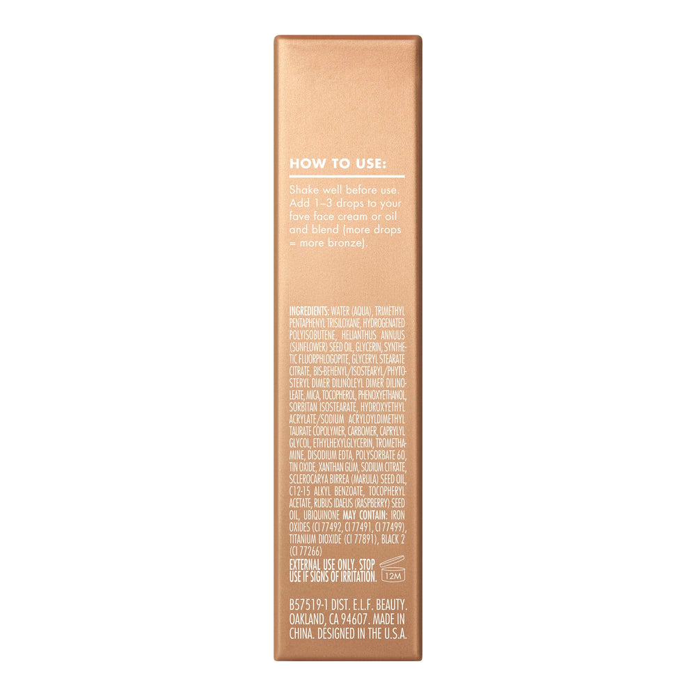 e.l.f. SKIN Bronzing Drops Mini all-over glow on face and body
