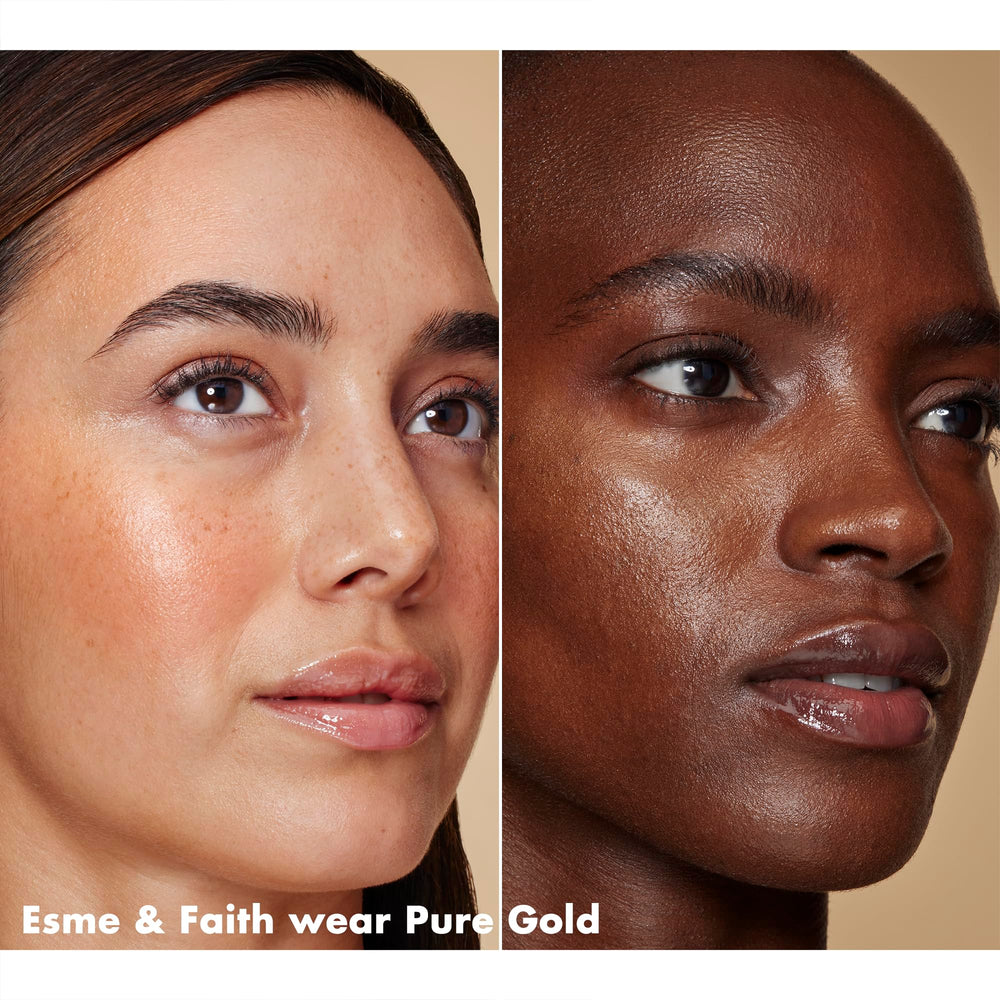 e.l.f. SKIN Bronzing Drops Mini swatch showing warm tint on skin