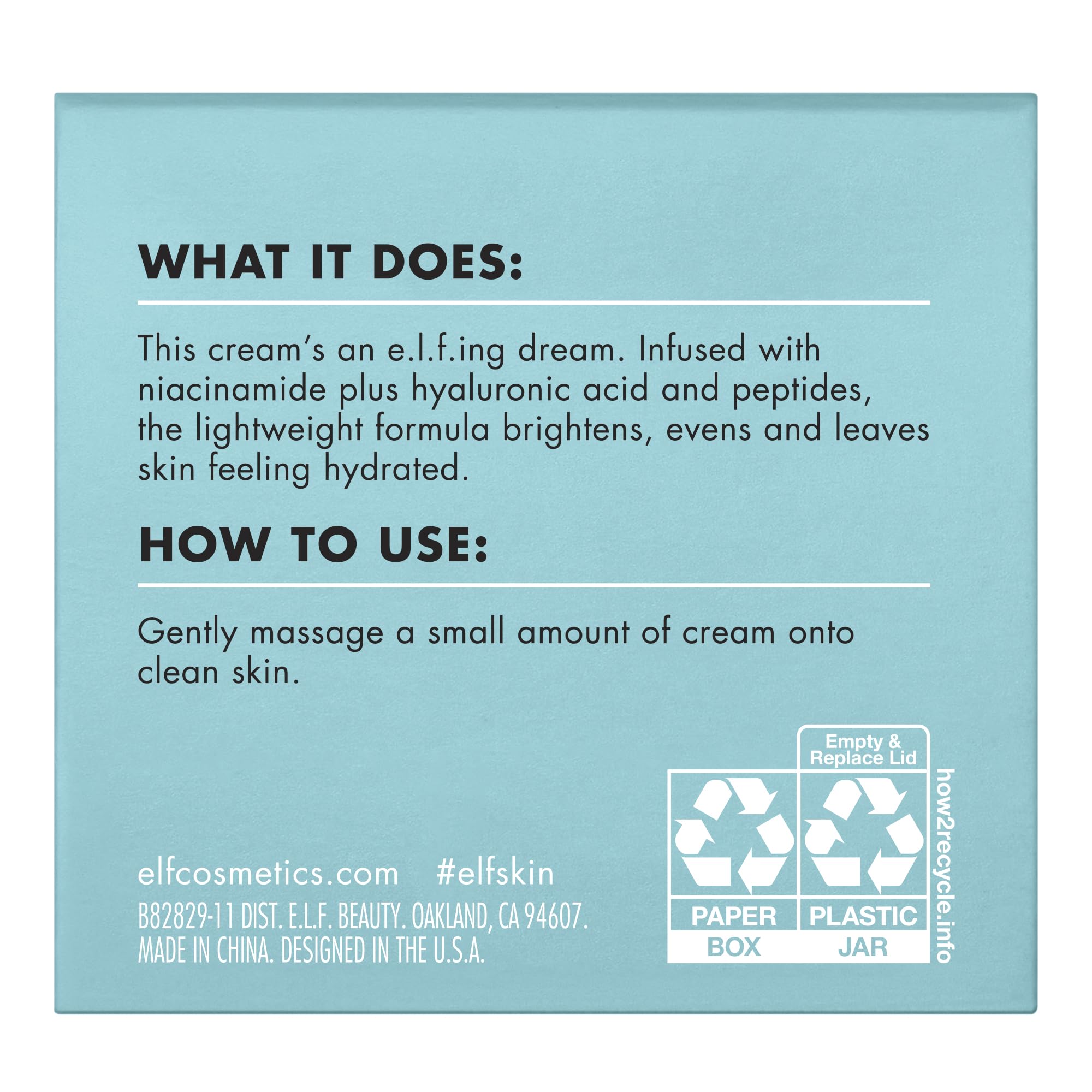 Peptides in e.l.f. SKIN Holy Hydration for a refreshed complexion