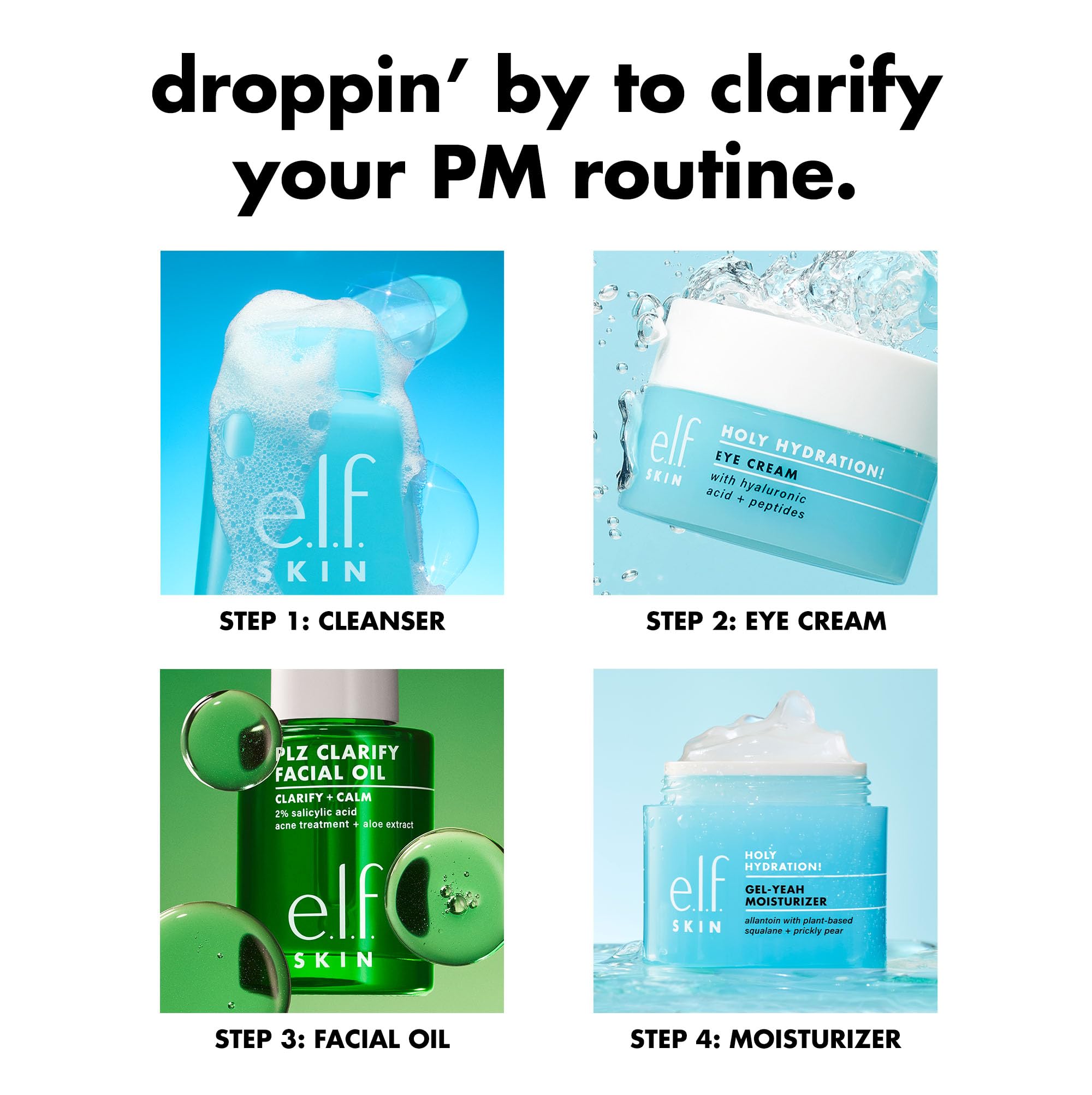 e.l.f. SKIN PLZ Clarify after-use look showing reduced redness and improved tone