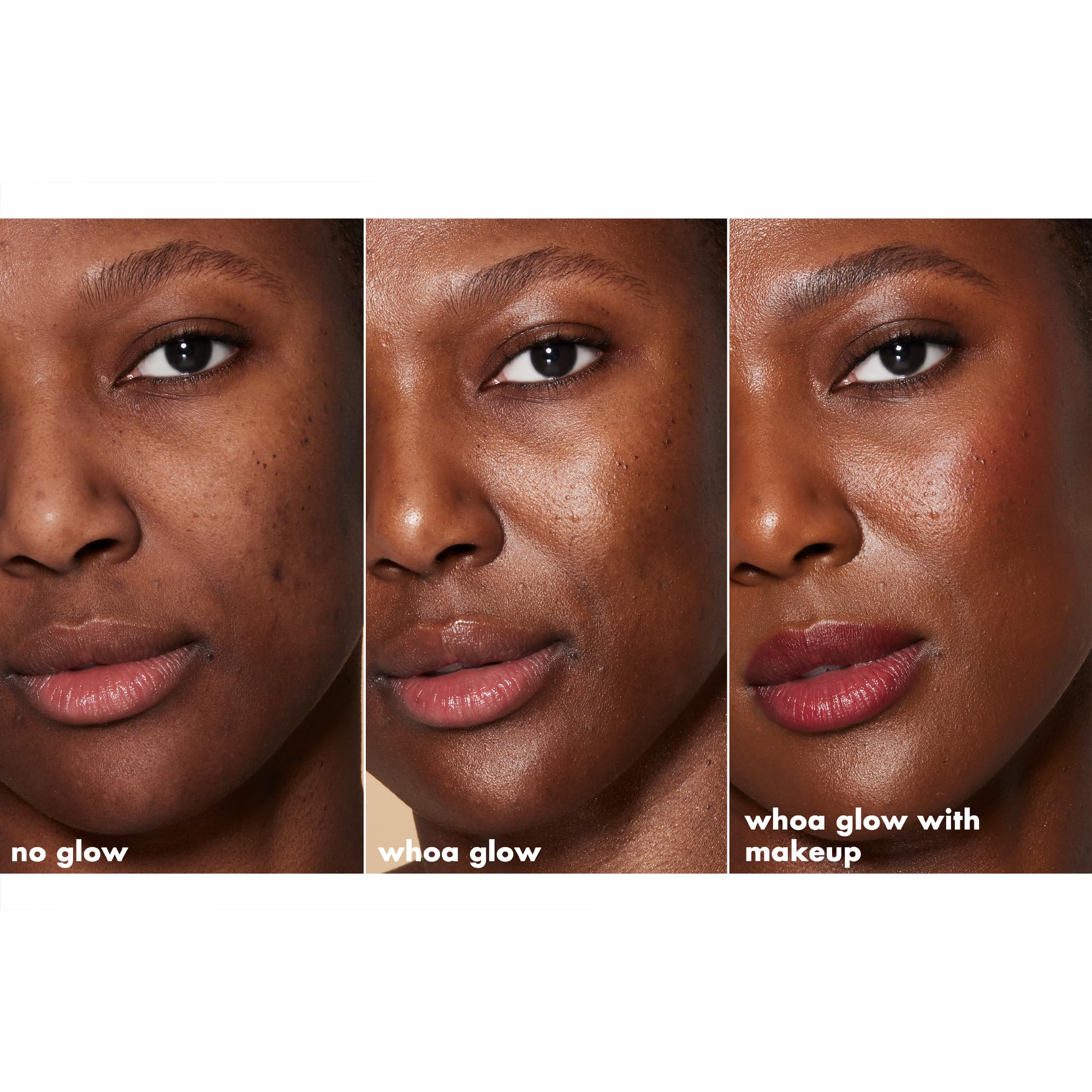 Peach shimmer texture on skin from e.l.f. Suntouchable Whoa Glow SPF 30