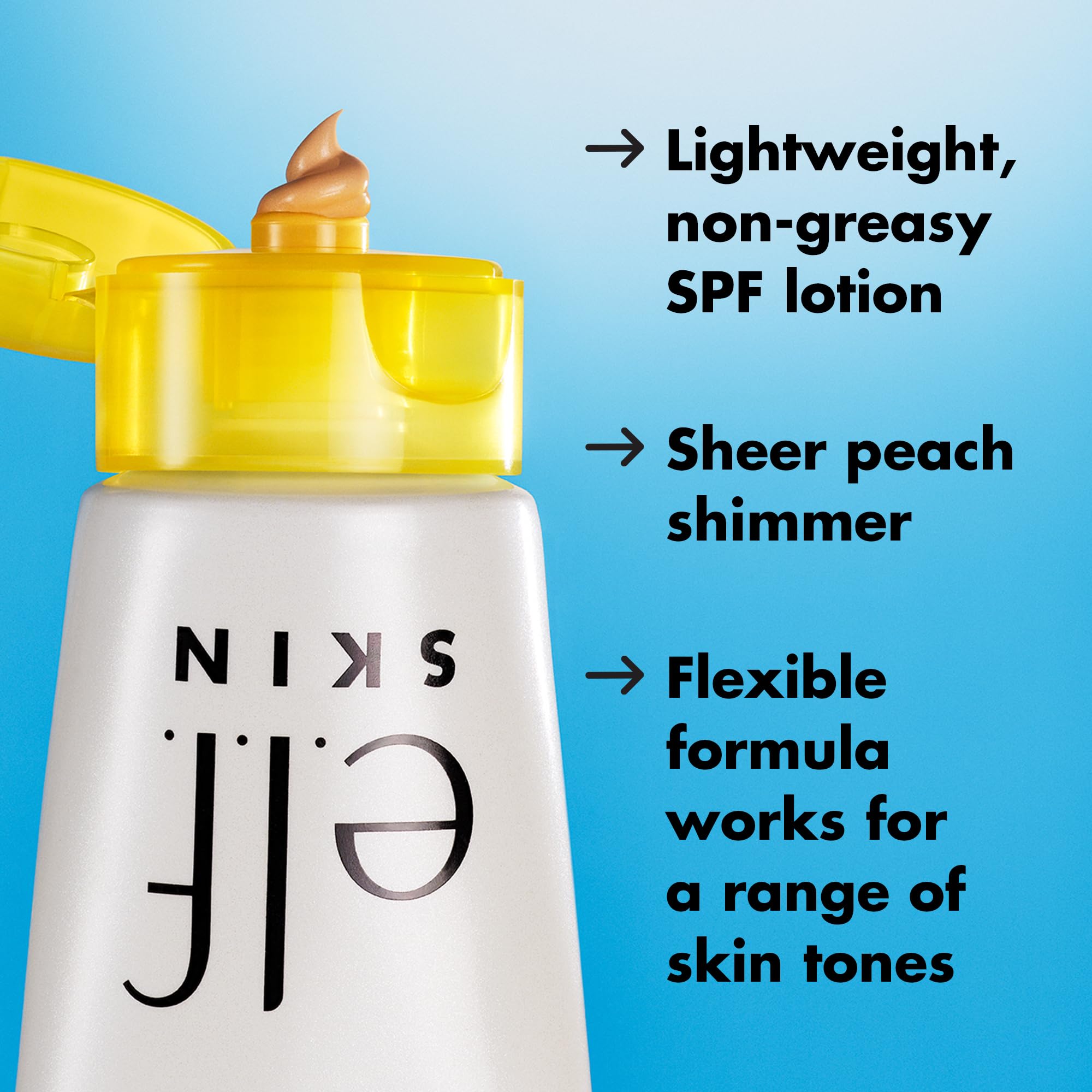 Priming finish effect of e.l.f. Suntouchable Whoa Glow SPF 30 on prepared skin