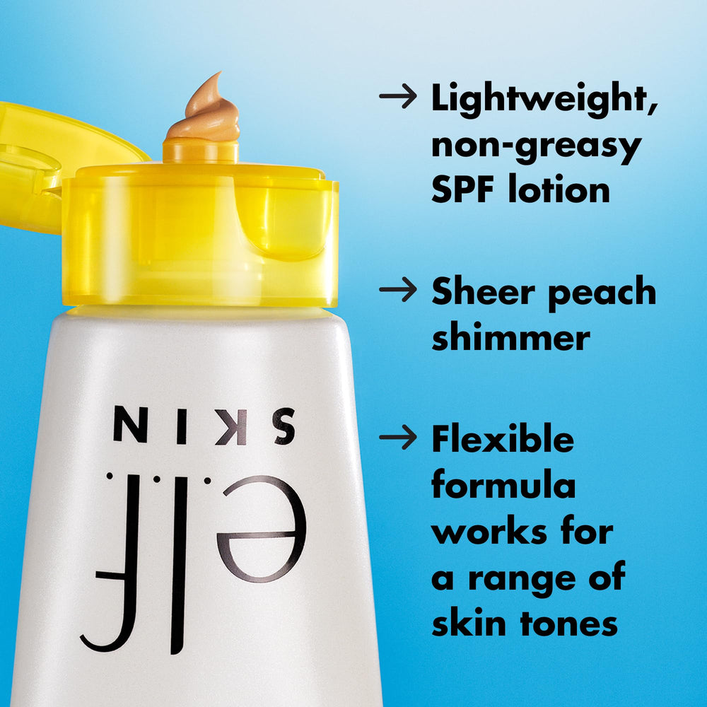 Priming finish effect of e.l.f. Suntouchable Whoa Glow SPF 30 on prepared skin