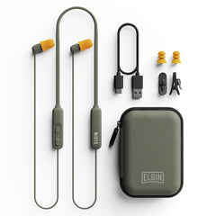 Elgin Discord Gen 3 earbuds in a compact case for easy transport.