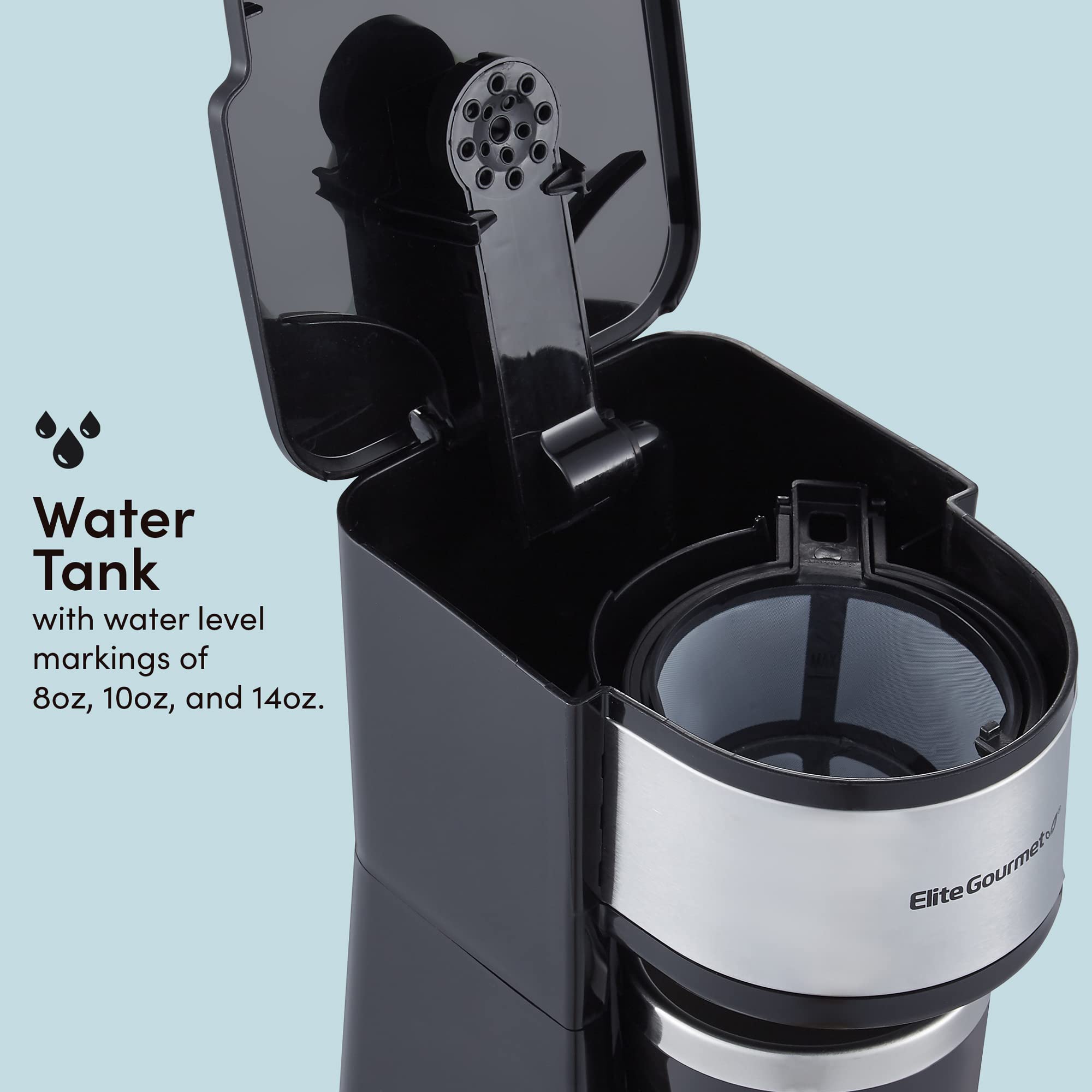 Elite Gourmet EHC-112B dishwasher-safe parts for easy cleanup