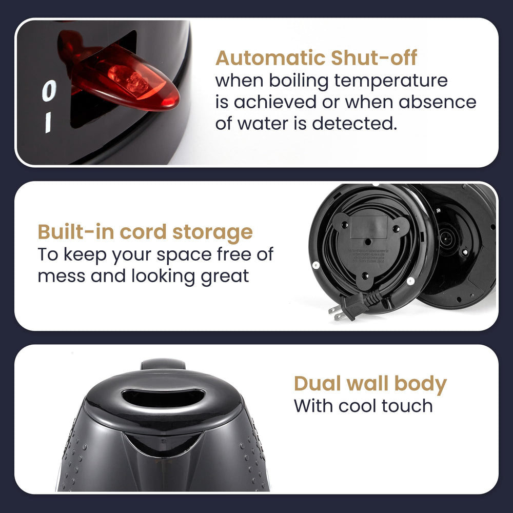 Elite Gourmet EKT5051 auto shut-off keeps boiling safely under control.