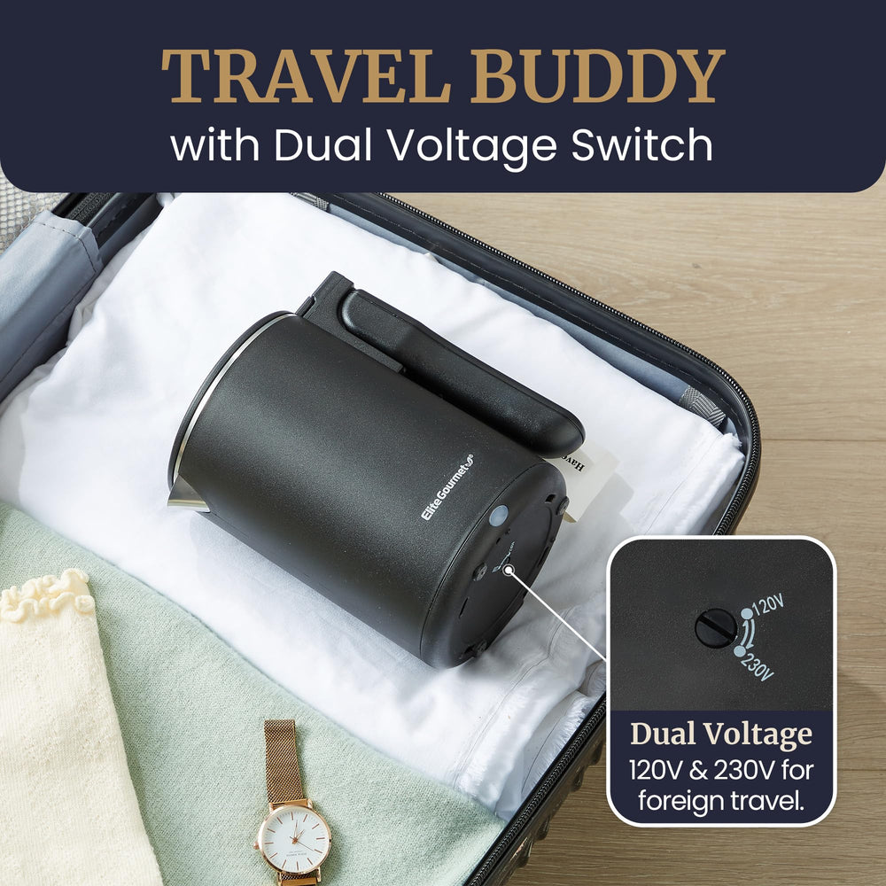 Elite Gourmet cool-touch exterior stays safe to handle during boiling