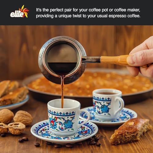 ELITE Turkish ground coffee grain closeup shows ultra-fine grind for strong brews.