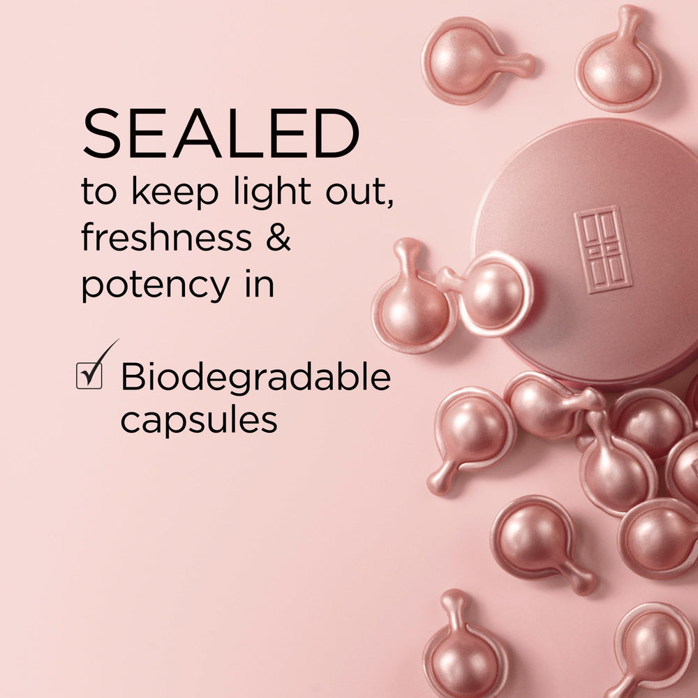 Elizabeth Arden ingredients close-up emphasizes peptides, vitamins E, and barrier-supporting ceramides.