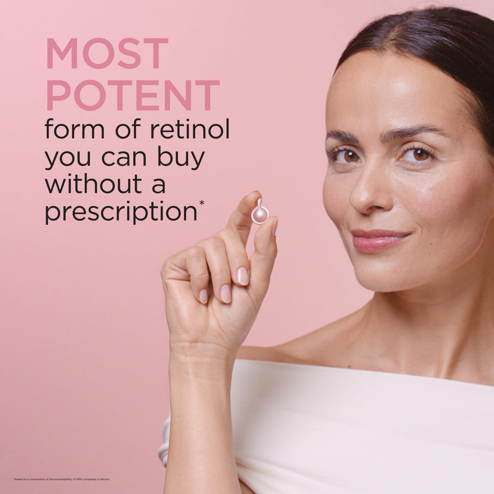 Elizabeth Arden serum capsules close-up texture highlighting potent formula for smoother skin.