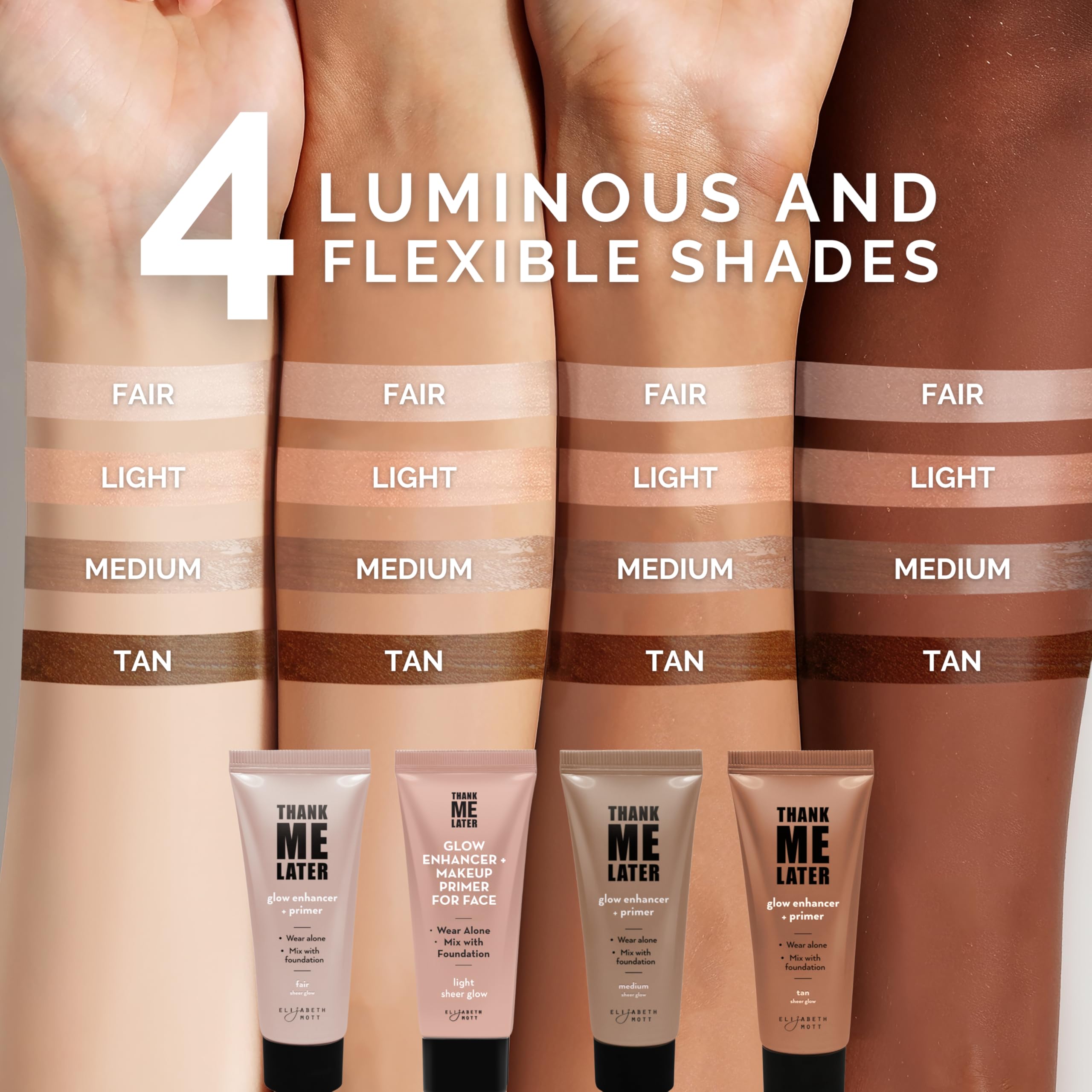 Elizabeth Mott Thank Me Later Glow Primer cruelty-free and vegan a trusted beauty choice.