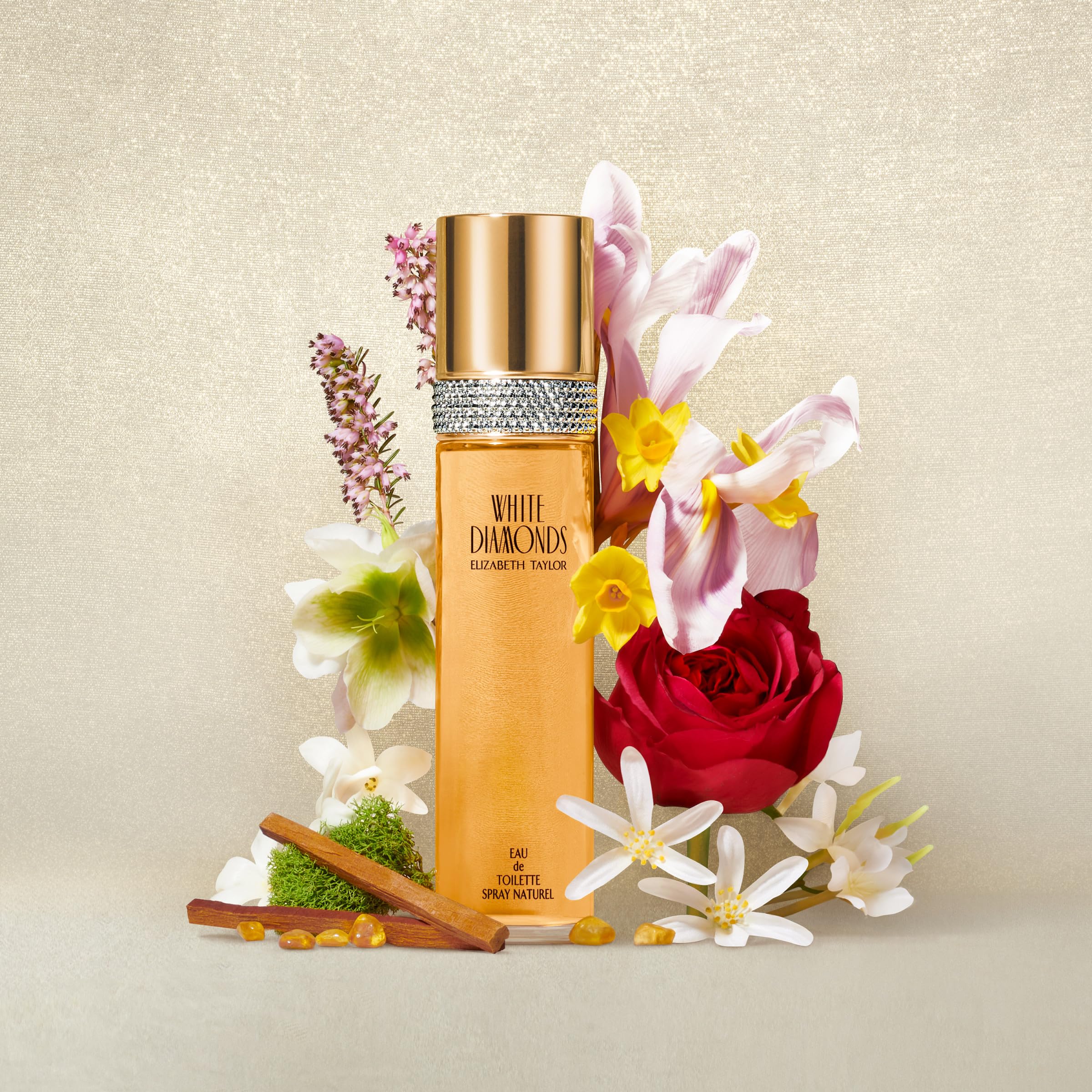 Elizabeth Taylor White Diamonds amber dry-down, warm base for a long-lasting impression.