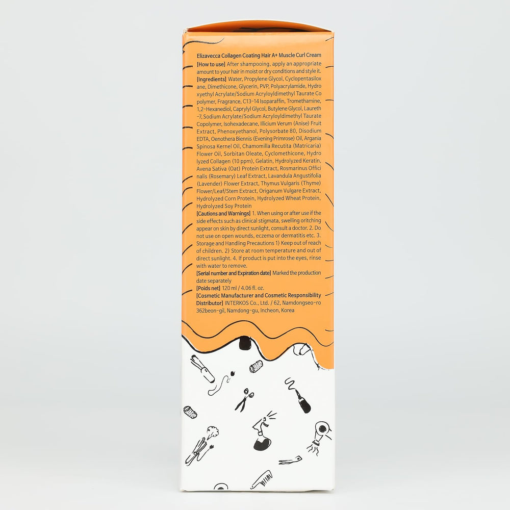 Elizavecca CER-100 ingredients banner featuring nourishing oils and collagen.