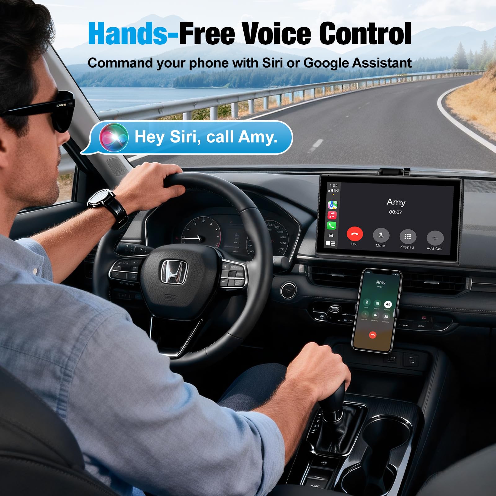 ELJBELG carplay screen supports Bluetooth, AUX, and FM for versatile car audio options.